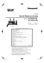 Panasonic KX-PW621DL Quick Reference Manual preview