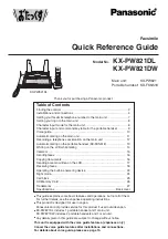 Panasonic KX-PW821DL Quick Reference Manual preview