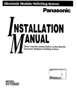 Preview for 1 page of Panasonic KX-T206NZ Installation Manual