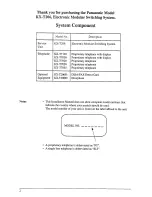 Preview for 2 page of Panasonic KX-T206NZ Installation Manual