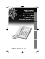 Panasonic KX-T2373FXW Operating Instructions Manual preview