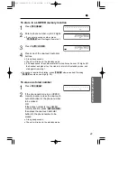 Предварительный просмотр 23 страницы Panasonic KX-T2378JXW Operating Instructions Manual