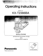 Panasonic KX-T2386BA Operating Instructions Manual preview