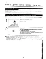 Предварительный просмотр 54 страницы Panasonic KX-T2740 - Easa-phone Integrated Telephone Mini-Cassette Answering System Operating Instructions Manual