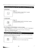 Предварительный просмотр 55 страницы Panasonic KX-T2740 - Easa-phone Integrated Telephone Mini-Cassette Answering System Operating Instructions Manual