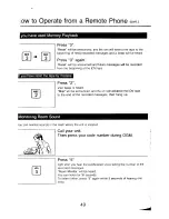 Предварительный просмотр 56 страницы Panasonic KX-T2740 - Easa-phone Integrated Telephone Mini-Cassette Answering System Operating Instructions Manual