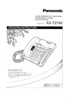 Предварительный просмотр 1 страницы Panasonic KX-T2740 - Easa-phone Integrated Telephone Mini-Cassette Answering... Operating Instructions Manual