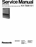 Panasonic KX-T3081 0-1 Service Manual preview