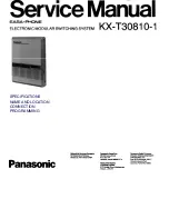 Предварительный просмотр 1 страницы Panasonic KX-T30810-1 Service Manual