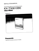 Panasonic KX-T30810BE Installation Manual preview