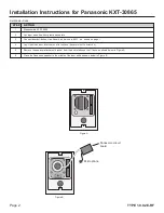 Предварительный просмотр 2 страницы Panasonic KX-T30865 Installation Instructions