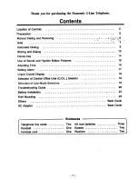 Предварительный просмотр 2 страницы Panasonic KX-T3155A Operation Manual