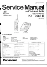 Preview for 3 page of Panasonic KX-T3967-B Service Manual