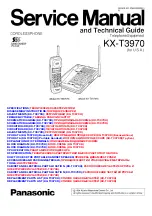 Preview for 1 page of Panasonic KX-T3970 Service Manual And Technical Manual