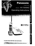 Preview for 1 page of Panasonic KX-T4046NZ Operating Instructions Manual