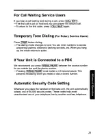 Preview for 21 page of Panasonic KX-T4108-B Operating Instructions Manual