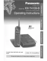 Preview for 1 page of Panasonic KX-T4109-B Operating Instructions Manual