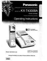 Предварительный просмотр 1 страницы Panasonic KX-T4300BA Operating Instructions Manual