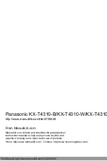 Предварительный просмотр 1 страницы Panasonic KX-T4310D-W Operating Instructions Manual