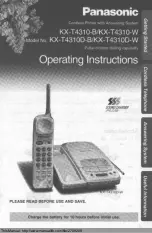 Предварительный просмотр 2 страницы Panasonic KX-T4310D-W Operating Instructions Manual