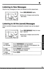 Предварительный просмотр 30 страницы Panasonic KX-T4310D-W Operating Instructions Manual