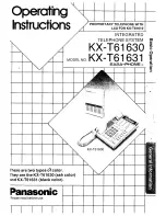 Preview for 1 page of Panasonic KX-T61631 Operating Instructions Manual