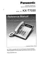 Panasonic KX-T7030 Reference Manual preview