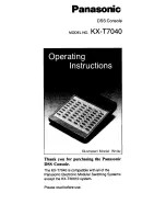 Preview for 1 page of Panasonic KX-T7040 Operating Instructions