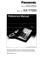 Panasonic KX-T7050 Reference Manual preview