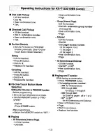 Preview for 12 page of Panasonic KX-T7050E Reference Manual