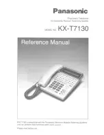 Panasonic KX-T7130 Reference Manual preview