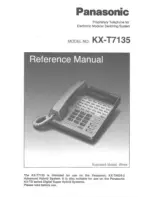 Предварительный просмотр 1 страницы Panasonic KX-T7135 Reference Manual