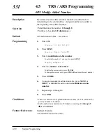 Preview for 333 page of Panasonic KX-T7230 Installation Manual