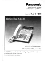 Preview for 1 page of Panasonic KX -T7230 Reference Manual