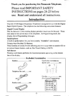 Preview for 2 page of Panasonic KX -T7230 Reference Manual