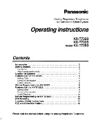 Preview for 1 page of Panasonic KX-T7320 Operating Instructions Manual