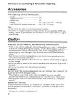 Preview for 2 page of Panasonic KX-T7433 Operating Instructions Manual