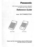 Preview for 1 page of Panasonic KX-T7440 Reference Manual