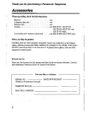 Preview for 2 page of Panasonic KX-T7453 Operating Instructions Manual