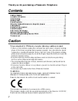 Предварительный просмотр 2 страницы Panasonic KX-T7531 Operating Instructions Manual