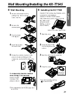 Предварительный просмотр 25 страницы Panasonic KX-T7531 Operating Instructions Manual