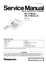 Предварительный просмотр 1 страницы Panasonic KX-T7565AL Service Manual