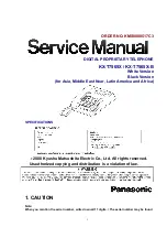 Предварительный просмотр 1 страницы Panasonic KX-T7565X Service Manual