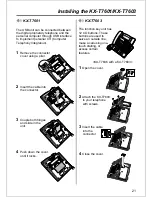 Предварительный просмотр 21 страницы Panasonic KX-T7636 Operating Instructions Manual