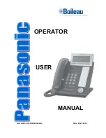 Panasonic KX-T7636 Operator User Manual preview