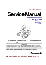 Preview for 1 page of Panasonic KX-T7636 Service Manual