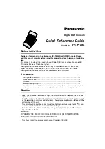 Preview for 1 page of Panasonic KX-T7640 Quick Reference Manual