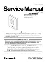 Preview for 1 page of Panasonic KX-T7765X Service Manual