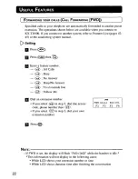 Preview for 22 page of Panasonic KX-T7885 - Battery For Operating Instructions Manual