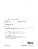 Preview for 48 page of Panasonic KX-T7885 - Battery For Operating Instructions Manual